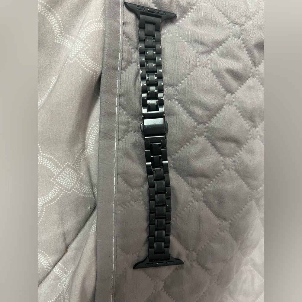 Black Metal Watch Band